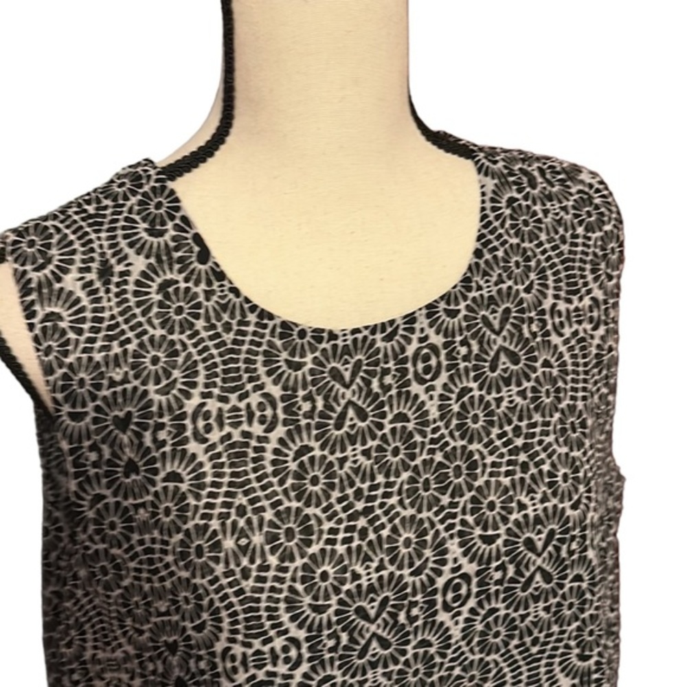 💜💜 Ladies Sleeveless Black and Violet Layered Top by FEVER Size L